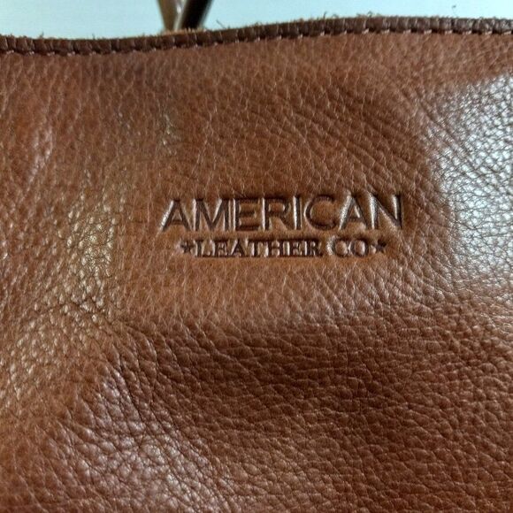 American Leather Company Brown Satchel Cottagecore Granny Chic Grandmacore - Picture 2 of 11